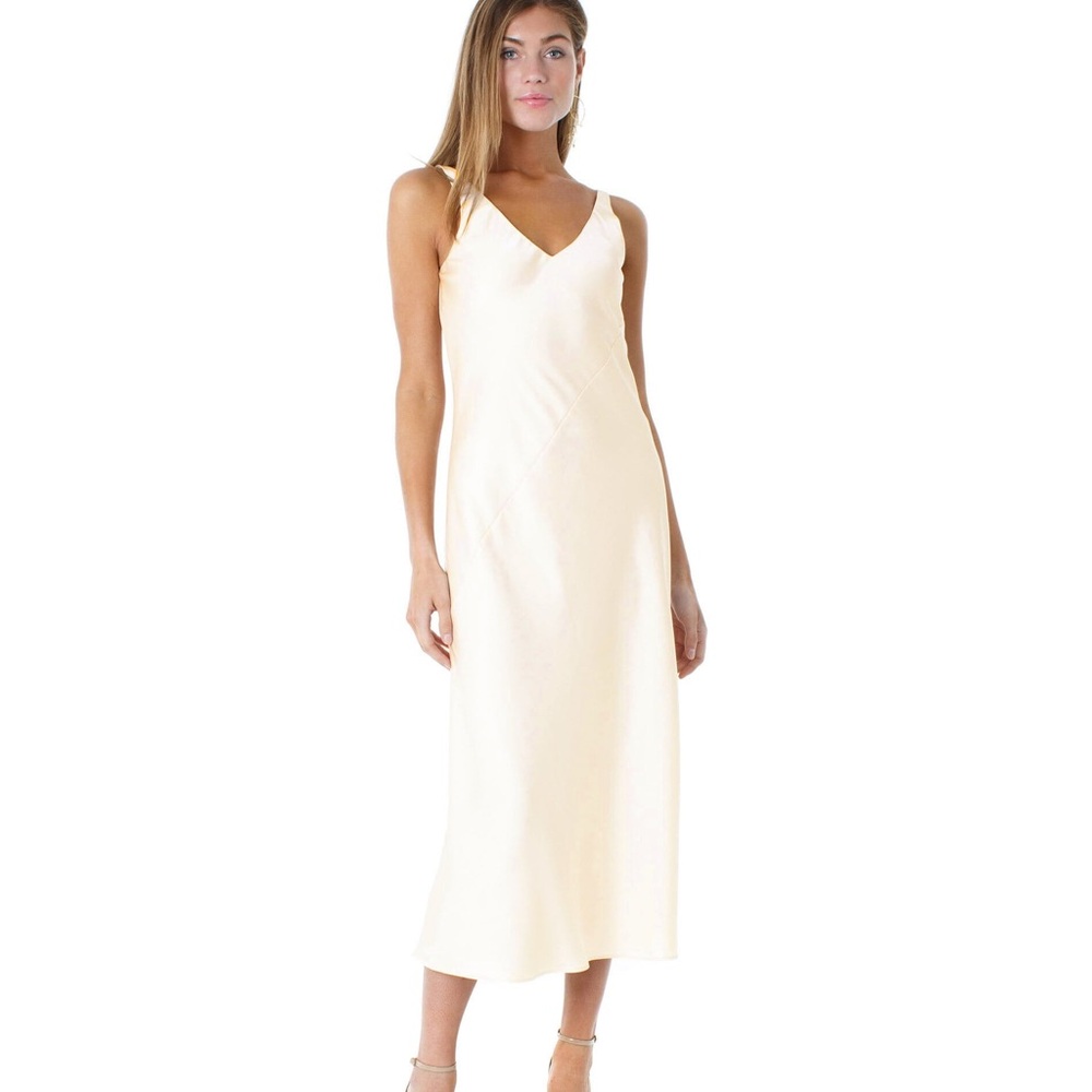 LINE & DOT Cream Maxi Dress